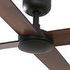 Ventilateur de plafond RUDDER L noir/bois connecté WIZ + télécommande