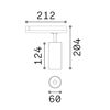 Spot FOX 15W IRC90 Dali pour rail triphasé finition Blanc mat 