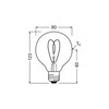 OSRAM LEDVANCE Vintage 1906 Globe G80 E27 4,9 W 2200 K dimmable