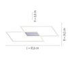 Plafonnier INIGO 2 rectangles variation SimplyDim finition Acier