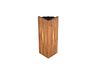 Applique murale KARUNI – Bois naturel ajouré, métal noir mat