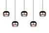 Lustre à 5 têtes ORBIT finition Noir mat et nickel mat