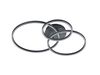 Plafonnier LED 3 cercles noir mat WINONA de TrioLighting