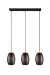 Suspension BIDAR Noir/Or 3 Lumières E27 - R31573080