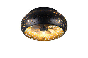 Ventilateur Plafonnier BIDAR Noir/Or 3xE27 - R61574080