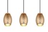 Lustre BIDAR 3 suspensions ajourées café de TrioLighting