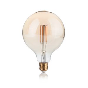 Globe ambre 125mm LED 4W E27 2200°K lumière dorée