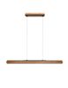 Lustre Led noir mat et bois DEACON de TrioLighting
