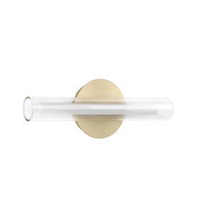 Applique tube verre LED laiton Mate série OSLO