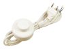 Cordon d'alimentation pied de lampe blanc 3.5m avec interrupteur à pied