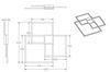 Plafonnier 3 carrés nickel mat LED HYDRA de TrioLighting