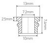 Passe fil paille trou 10mm passage 7mm 