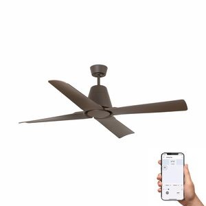 Ventilateur de Plafond TYPHOON marron – Élégance, Silence et connecté