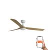 Ventilateur de Plafond PUNT Blanc/érable - Contrôle Tuya Smart