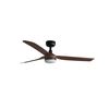 Ventilateur de Plafond PUNT noir/noyer avec Éclairage LED – Silence, Économie et Confort Toute l’Année