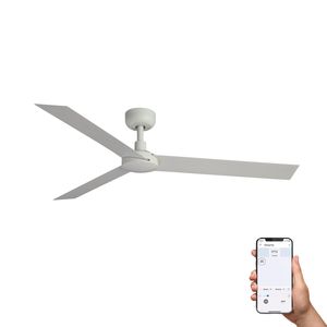 Ventilateur de plafond CRUISER XL blanc connecté WIZ et télécommande