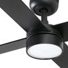 Ventilateur de plafond RUDDER L noir/bois Led connecté Tuya+télécommande