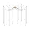 Lustre araignée 11 fils LUCCIOLA finition Finition laiton 