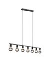 Lustre 7 douilles noir mat VANNES de Triolighting