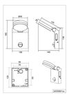 Applique inclinable de jardin ADOUR avec détecteur finition Blanc mat 