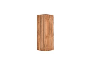 Applique murale KARUNI – Bois naturel ajouré, métal noir mat