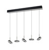 Suspension LED GUANO 5 Lumières - Nickel Mat | Lift Me & 3 Teintes CCT