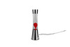 Lampe à lave LED ETNA Chrome - Liquide Clair & Lave Rouge