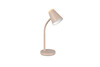 Lampe de bureau PONGO R55831143 – Beige mat, LED 4,5 W, tête flexible, métal & bois