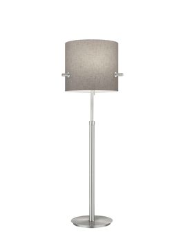 Lampadaire CAMDEN grand abat-jour tissu gris de TrioLighting