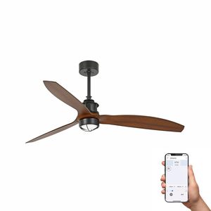 JUST FAN – Ventilateur plafond design industriel avec LED 16W et gestion WiZ Smart