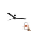Ventilateur de plafond CRUISER XL noir connecté TUYA télécommande et Led
