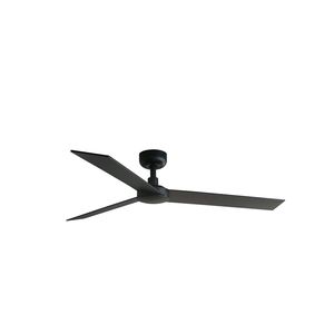 Ventilateur de plafond RUDDER L noir/bois et télécommande