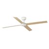 Ventilateur de plafond RUDDER L blanc/bois et télécommande