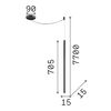 Ideal Lux FILO SP1 – Suspension fil 7m et tube LED blanche 3000K
