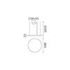 Oracle Slim Round – cercle suspendu noir LED par Ideal Lux