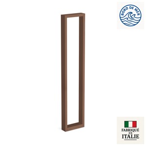 Borne rectangulaire profil aluminium IP66 ARKE 1000 en marron rouille