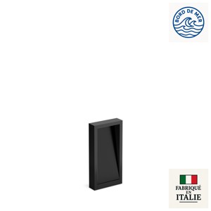 Borne rectangulaire profil aluminium IP66 ARKE Full 400 en noir RAL9005