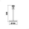 Pied de lampe ROOMER sans abat-jour finition Chrome mat