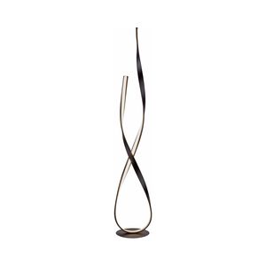 Lampadaire LINDA avec variateur ruban Led spiralé finition Rouille