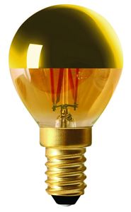 Sphérique calotte dorée filament LED 4W E14 Girard Sudron