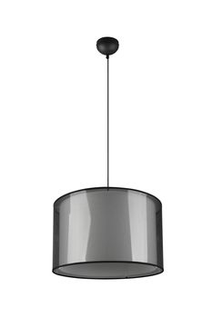 Suspension noire et tissu BURTON de Triolighting