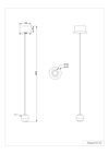 Suspension 1 tête boule ORBIT finition Noir mat et café
