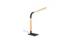 Lampe à poser NORRIS articulée noire et bois Métal/bois noir mat/bois 7W