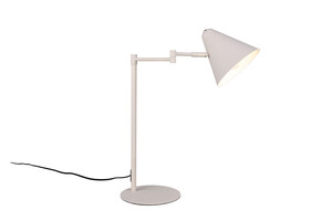 Lampe à poser TRIO COSIMA 563900176 - Grise, tête orientable et bras articulé