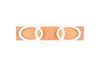 Plafonnier/Applique led blanc et bois SwitchDimmer 3 cercles BARCA