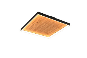 Plafonnier LED TRIO KALEA 355510130 en métal et bois naturel avcec SwitchDimmer