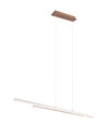 Suspension LED 2-Barres ODIO Blanc & Café 110cm - R37882176
