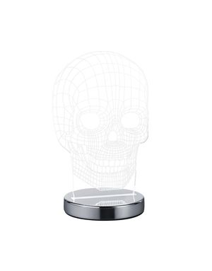 Lampe à poser déco Led effet 3D "SKULL"