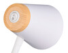 Lampe de bureau PONGO R55831101 – Blanc mat, LED 4,5 W, tête flexible, métal & bois