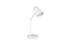Lampe de bureau PONGO R55831101 – Blanc mat, LED 4,5 W, tête flexible, métal & bois